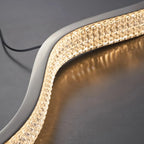 Wave-Shaped Pearl Black Pendant Chandelier