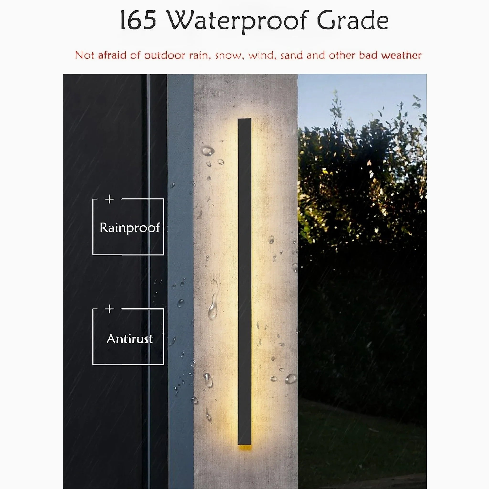 Albizzate | Black Outdoor Waterproof Antirust Wall Lamp