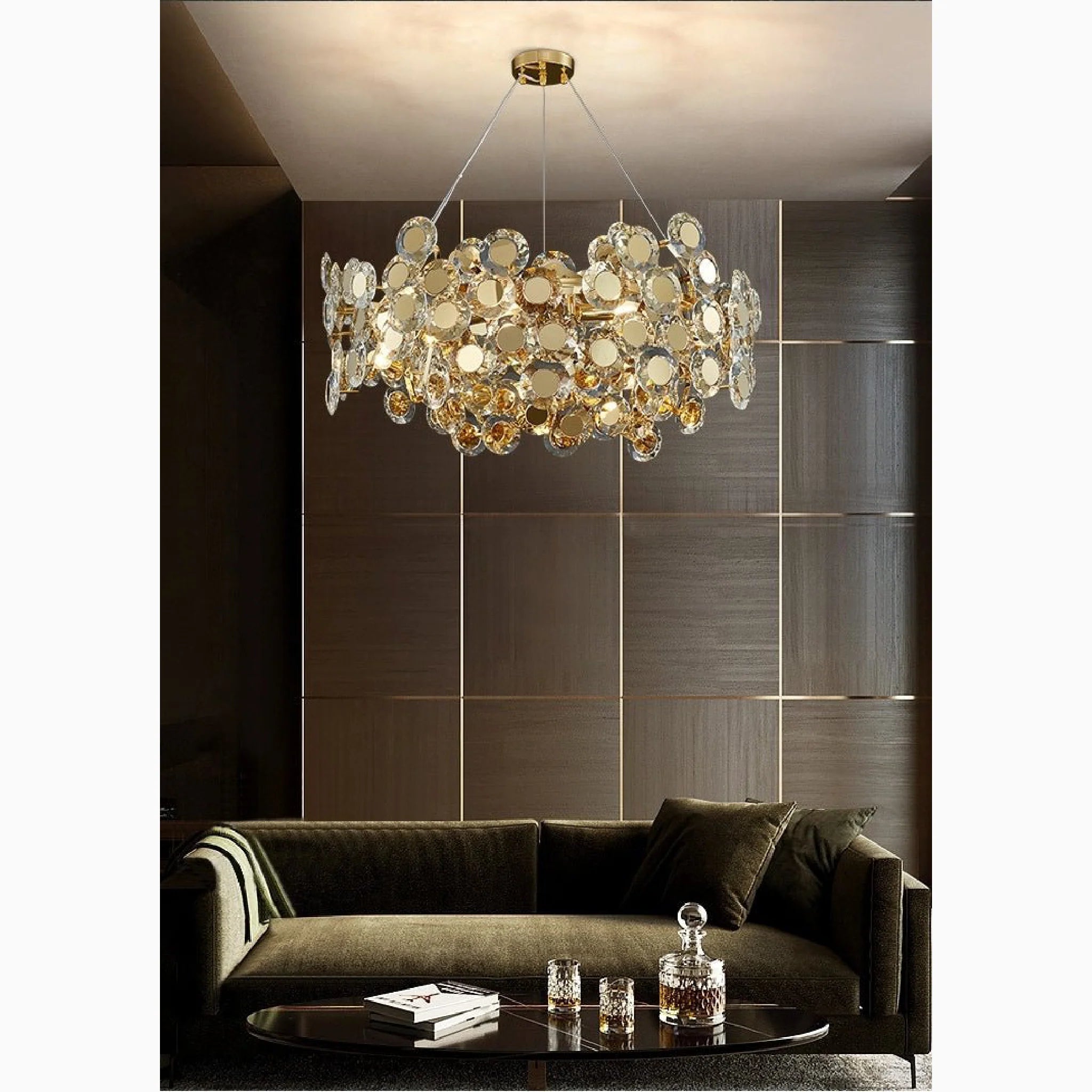Alfano | Gold Creative Luxury Design Crystal LED Chandelier
