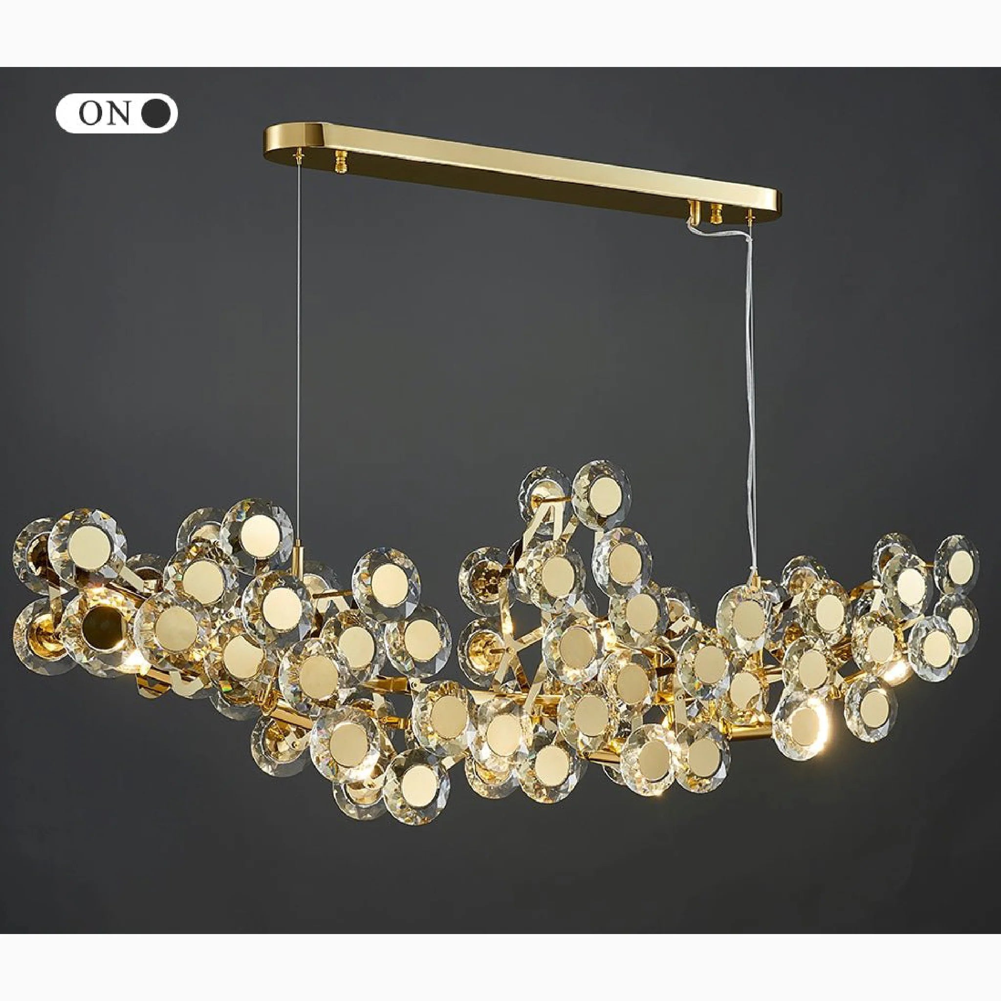 Alfano | Gold Creative Luxury Design Crystal LED Chandelier