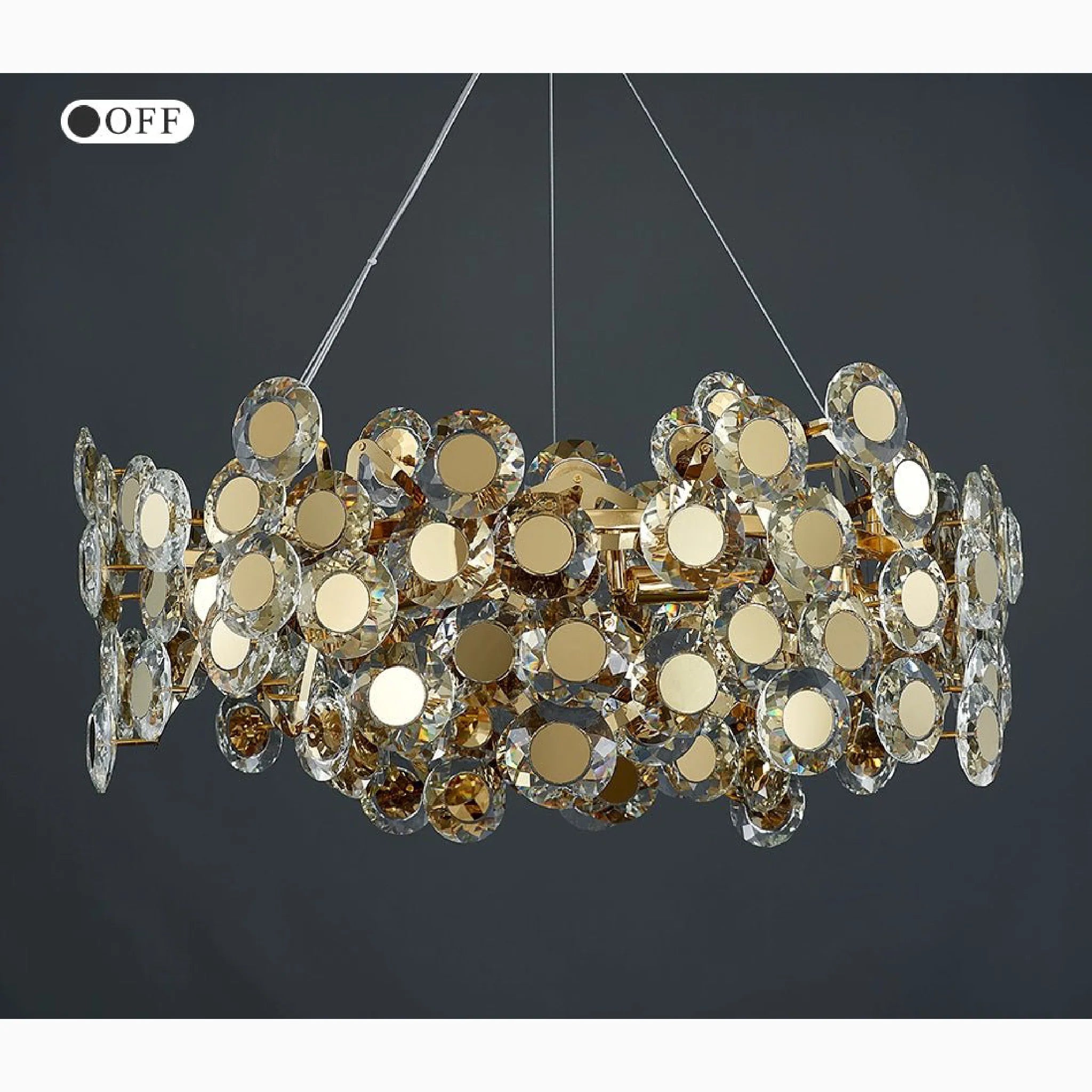 Alfano | Gold Creative Luxury Design Crystal LED Chandelier