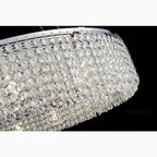 Algund | Round Gold/Chrome Simple LED Crystal Chandelier For Living Room