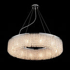 Algund | Round Gold/Chrome Simple LED Crystal Chandelier For Living Room