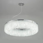 Algund | Round Gold/Chrome Simple LED Crystal Chandelier For Living Room