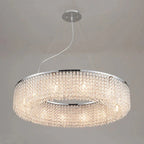 Algund | Round Gold/Chrome Simple LED Crystal Chandelier For Living Room