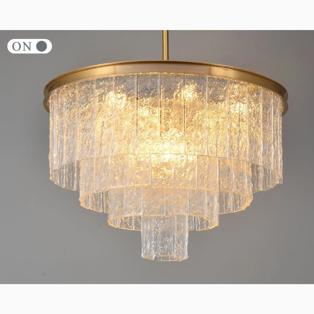 Alife | Gold Modern Frosted Glass Chandelier for Dining Room