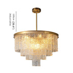 Alife | Gold Modern Frosted Glass Chandelier for Dining Room