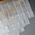 Alife | Gold Modern Frosted Glass Chandelier for Dining Room
