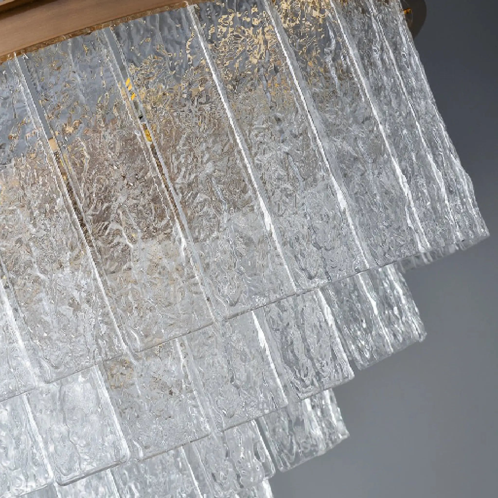 Alife | Gold Modern Frosted Glass Chandelier for Dining Room