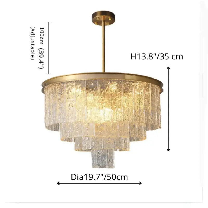 Alife | Gold Modern Frosted Glass Chandelier for Dining Room