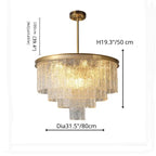Alife | Gold Modern Frosted Glass Chandelier for Dining Room