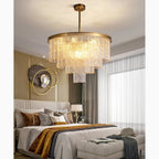 Alife | Gold Modern Frosted Glass Chandelier for Dining Room