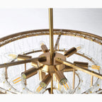 Alife | Gold Modern Frosted Glass Chandelier for Dining Room