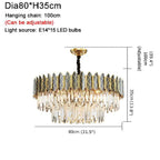 Alimena | Crystal Modern LED Chandelier For Living Room