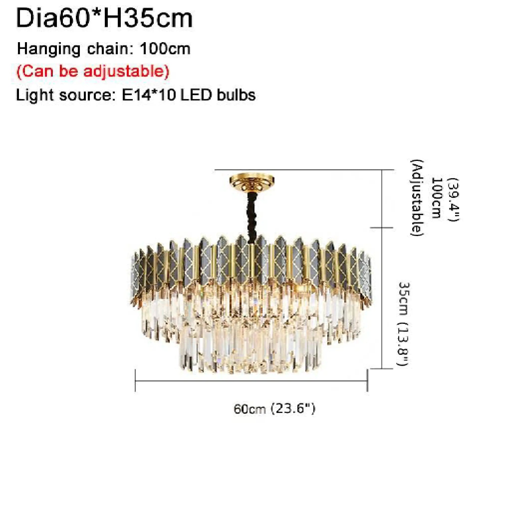 Alimena | Crystal Modern LED Chandelier For Living Room