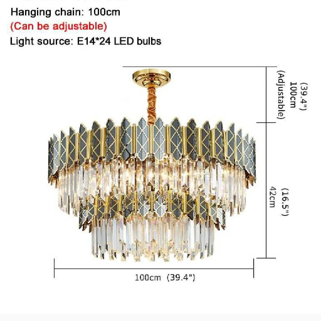 Alimena | Crystal Modern LED Chandelier For Living Room