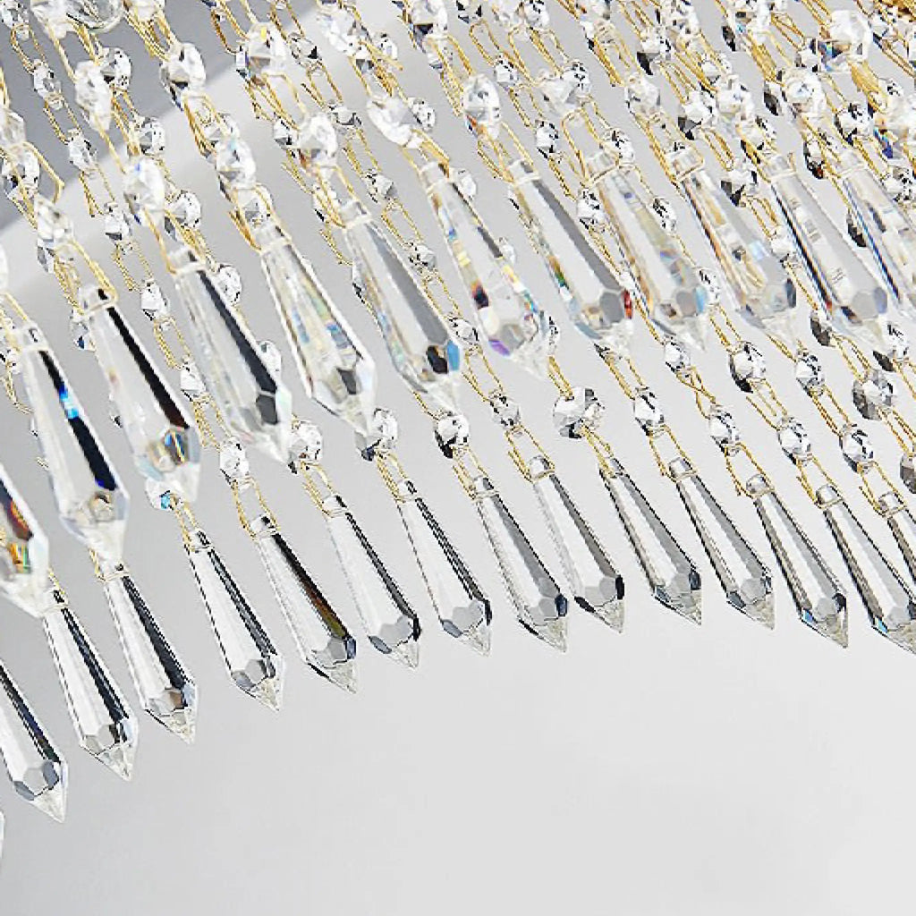 Aliminusa | Round Gold Creative Loft Crystal Chandelier For Living Room