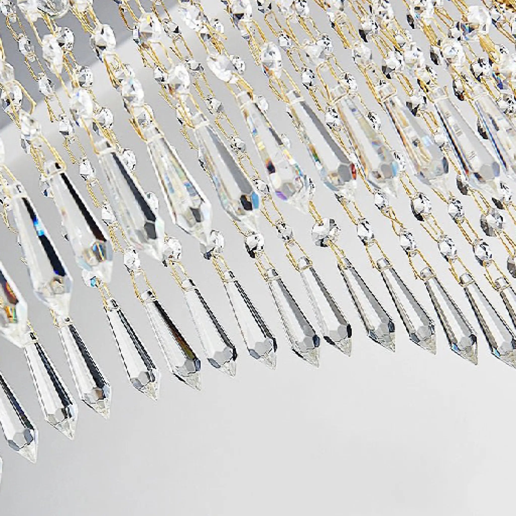 Aliminusa | Round Gold Creative Loft Crystal Chandelier For Living Room