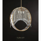 Aliminusa | Round Gold Creative Loft Crystal Chandelier For Living Room