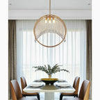 Aliminusa | Round Gold Creative Loft Crystal Chandelier For Living Room