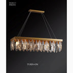 Alluvioni Cambiò | Rectangle Posh Gold Modern Crystal Chandelier