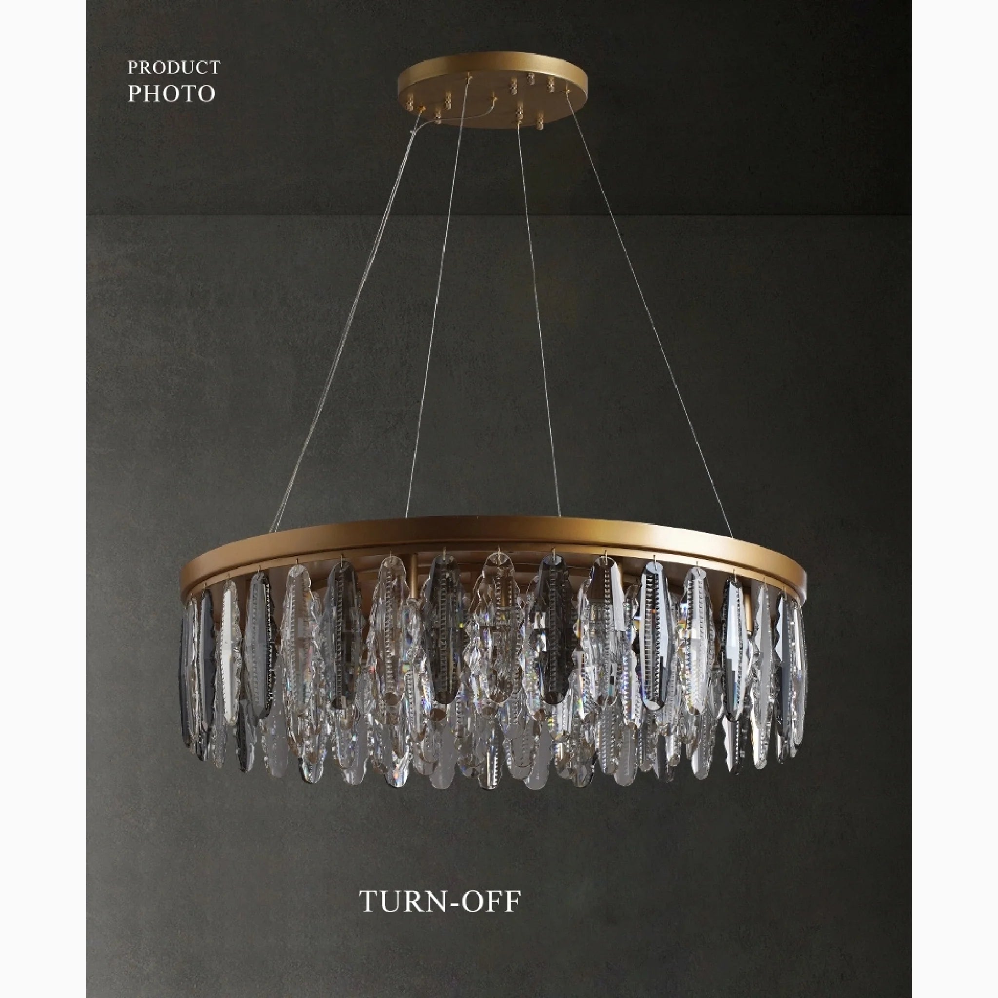Allumiere | Modern Posh Drum Gold Crystal Chandelier