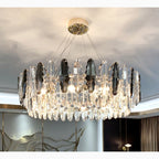 Alme | Elegant Luxury Gold Crystal Shine Chandelier