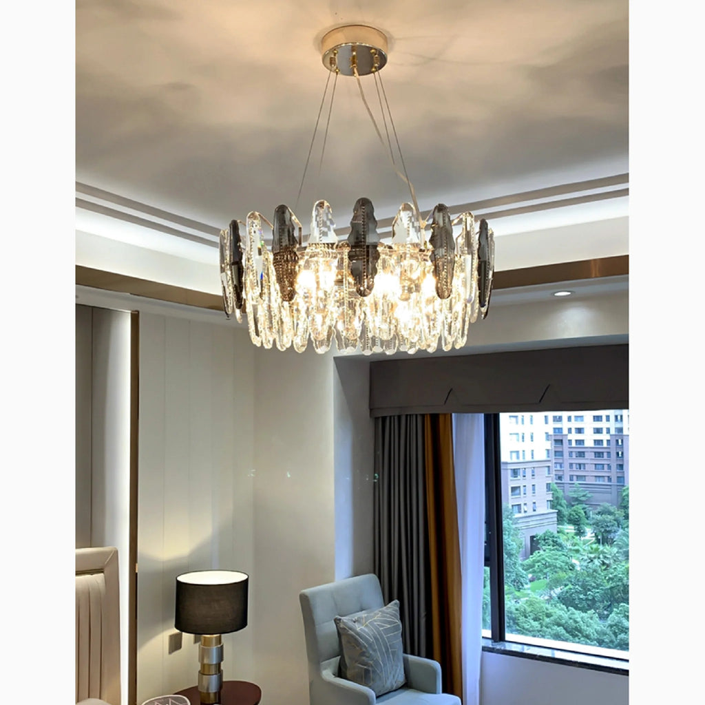 Alme | Elegant Luxury Gold Crystal Shine Chandelier