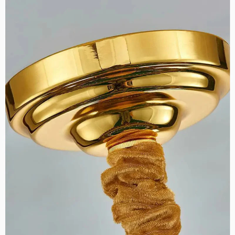 Almenno San Salvatore | Luxury Drum Gold Crystal Chandelier For Living Room