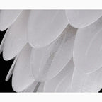 Alonte | Round Gold Modern Frosted Glass LED Chandelier for Living Room