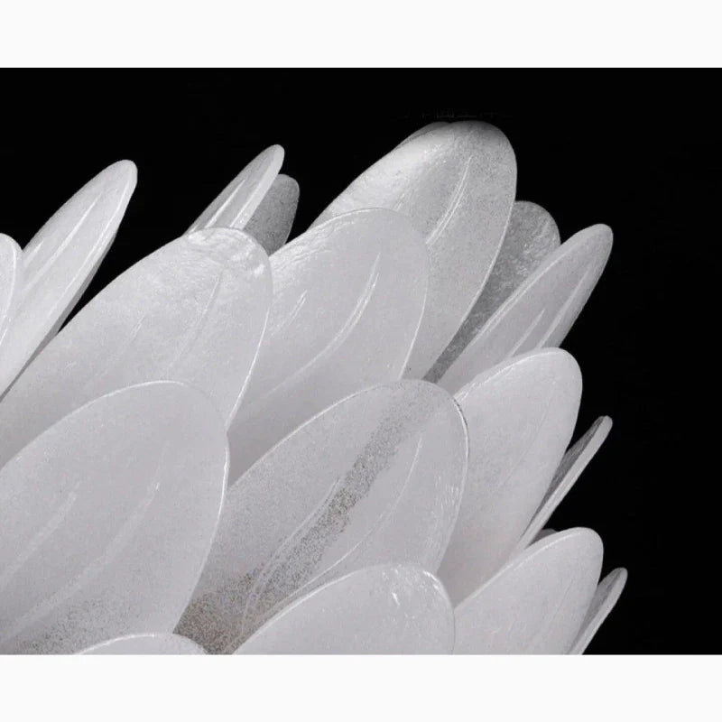 Alonte | Round Gold Modern Frosted Glass LED Chandelier for Living Room