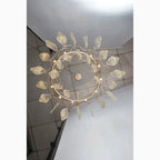 Alpette | Drum Gold Modern Crystal Glass Chandelier For Living room
