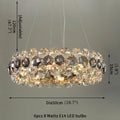 Altare | Round Gold Crystal Modern Chandelier for Living Room