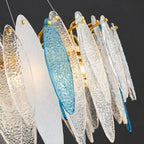 Altavilla Irpina | Round Gold Frosted/Smoke Gray/Blue Crystal Chandelier