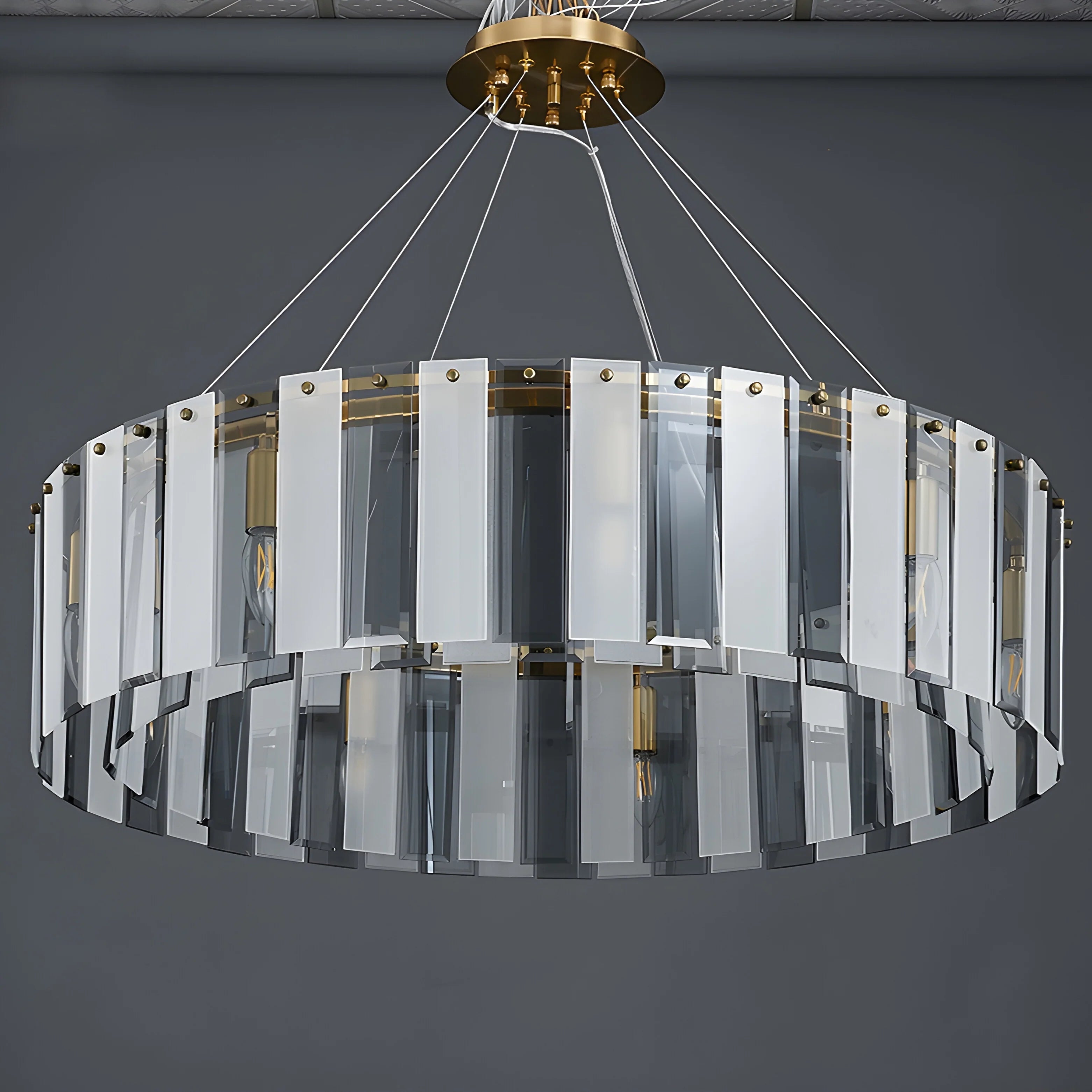 Altavilla Monferrato | Modern Home Decor Drum Hanging Chandelier for Dining Room
