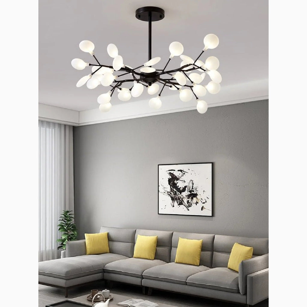 Altavilla Vicentina | Gold/Black Nordic Design Flower LED Chandelier