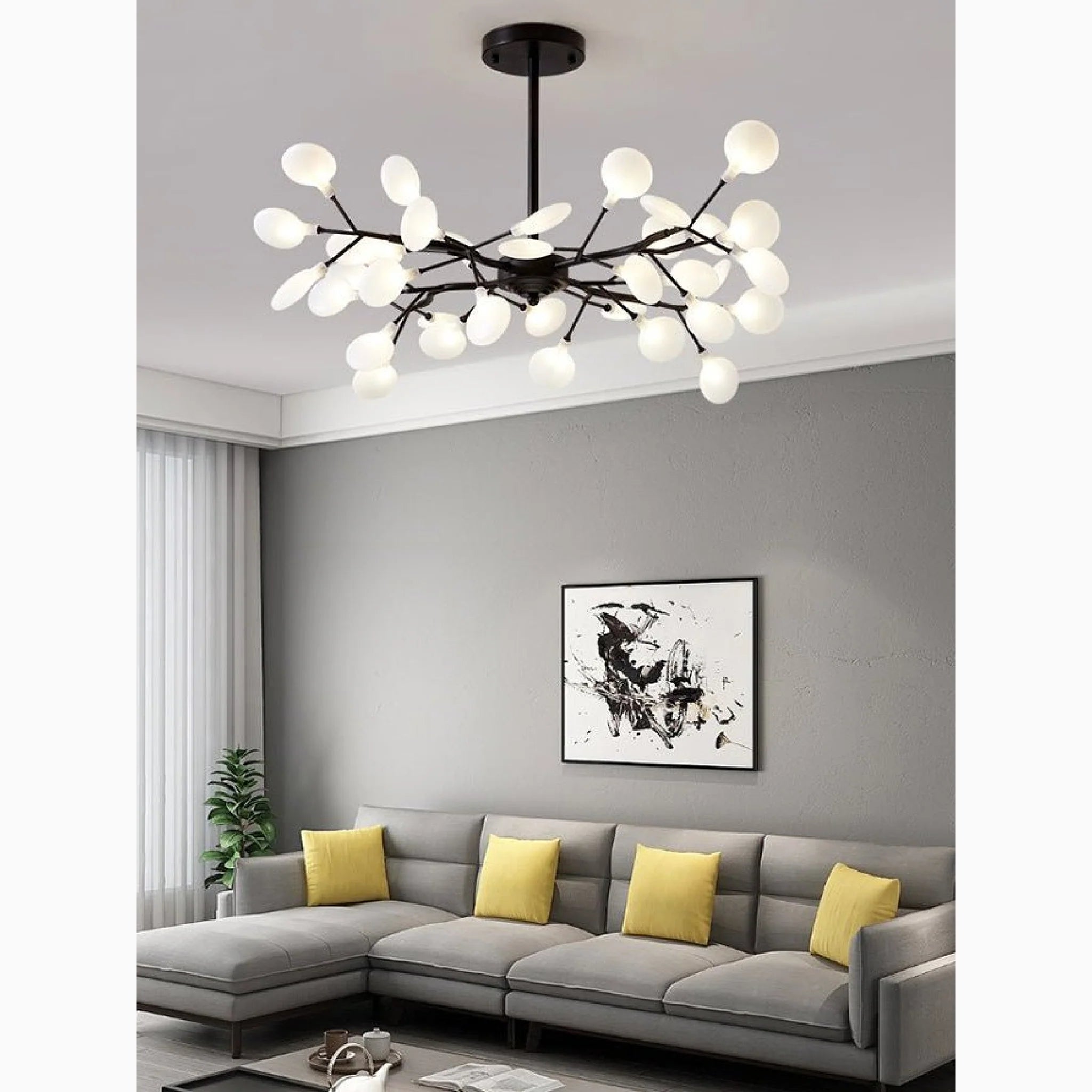 Altavilla Vicentina | Gold/Black Nordic Design Flower LED Chandelier