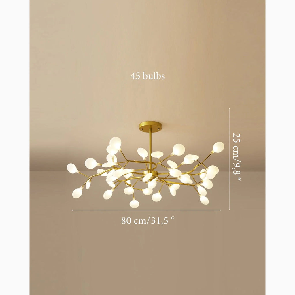 Altavilla Vicentina | Gold/Black Nordic Design Flower LED Chandelier