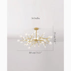 Altavilla Vicentina | Gold/Black Nordic Design Flower LED Chandelier