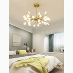 Altavilla Vicentina | Gold/Black Nordic Design Flower LED Chandelier