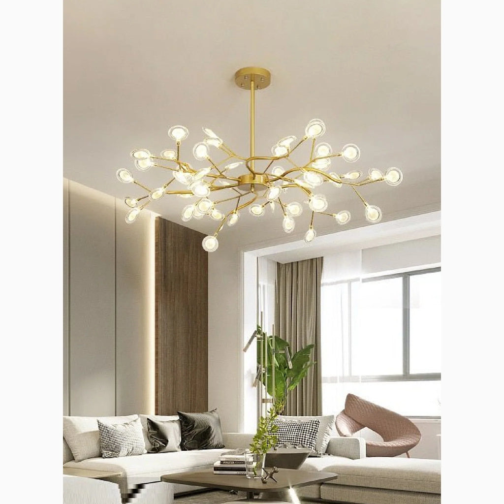 Altavilla Vicentina | Gold/Black Nordic Design Flower LED Chandelier