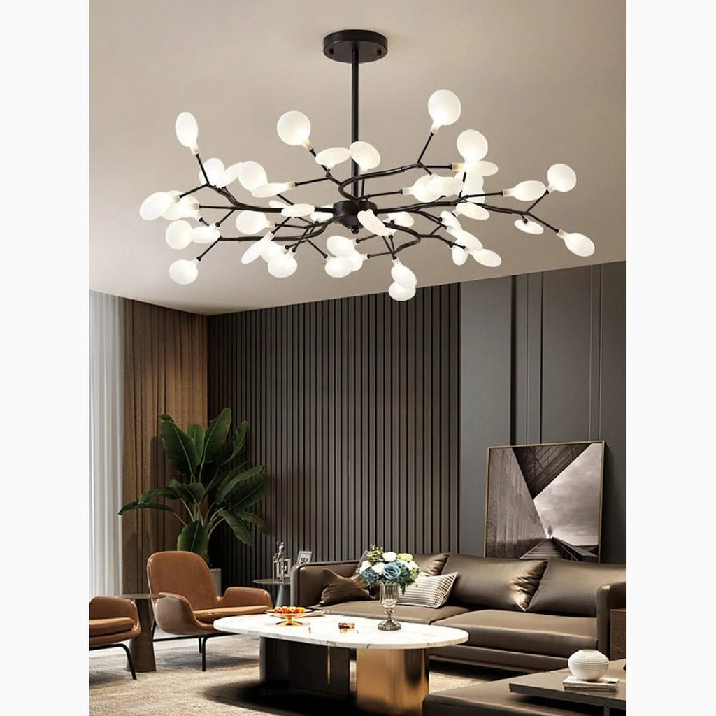 Altavilla Vicentina | Gold/Black Nordic Design Flower LED Chandelier