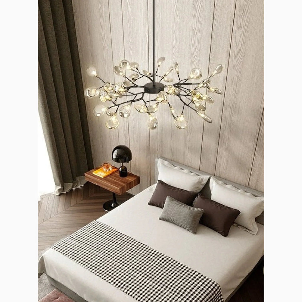 Altavilla Vicentina | Gold/Black Nordic Design Flower LED Chandelier