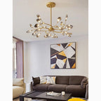Altavilla Vicentina | Gold/Black Nordic Design Flower LED Chandelier