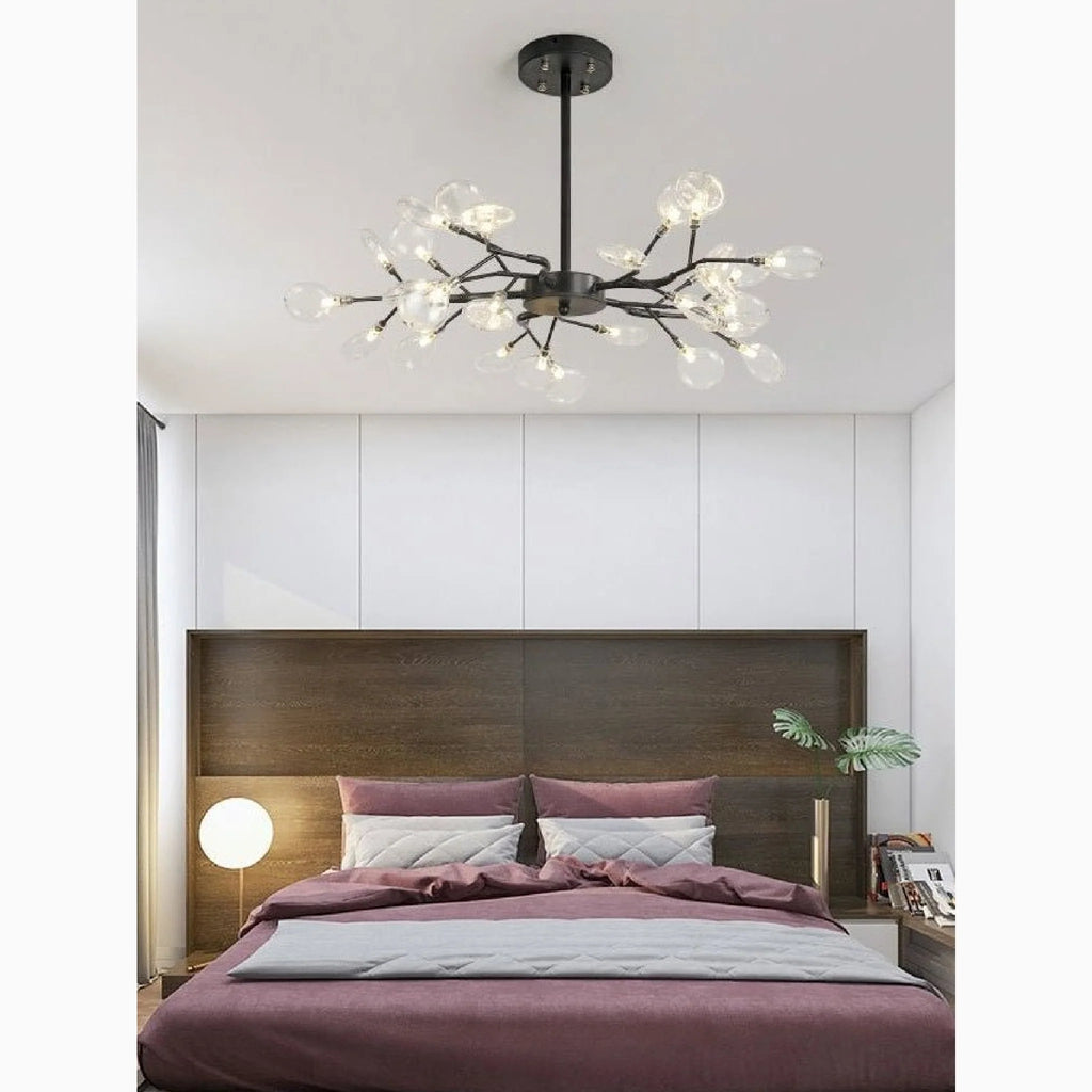 Altavilla Vicentina | Gold/Black Nordic Design Flower LED Chandelier
