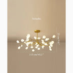 Altavilla Vicentina | Gold/Black Nordic Design Flower LED Chandelier