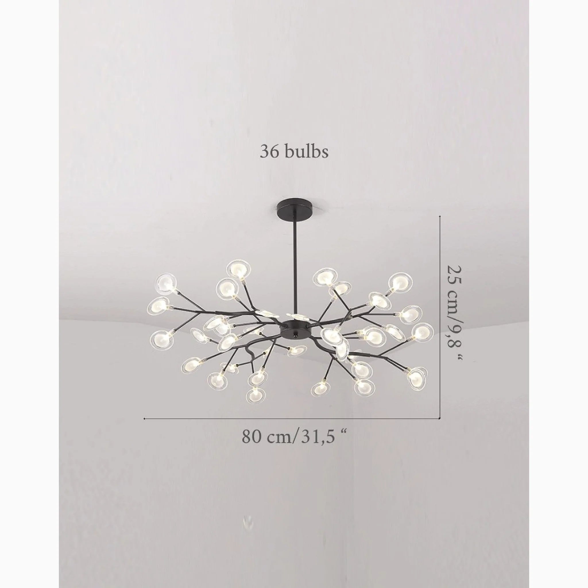 Altavilla Vicentina | Gold/Black Nordic Design Flower LED Chandelier