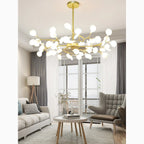 Altavilla Vicentina | Gold/Black Nordic Design Flower LED Chandelier