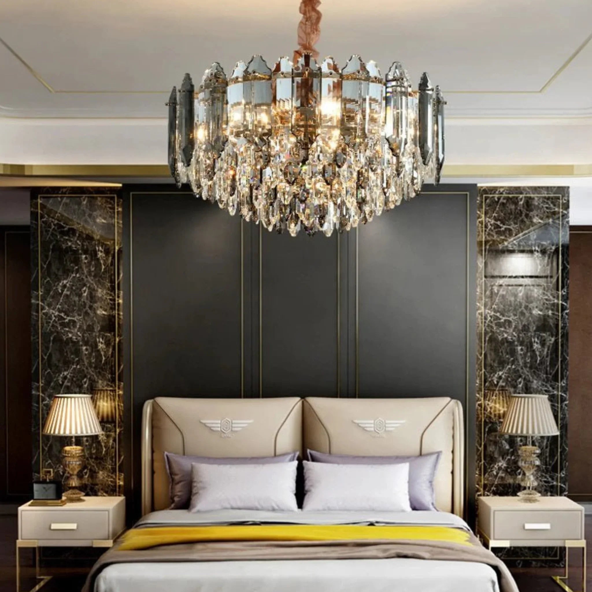 Altendorf | Chrome Crystal Round Chandelier for Living room