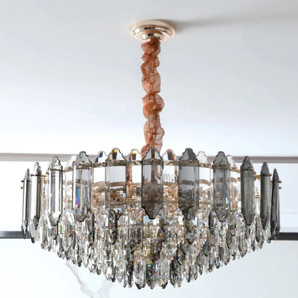 Altendorf | Chrome Crystal Round Chandelier for Living room